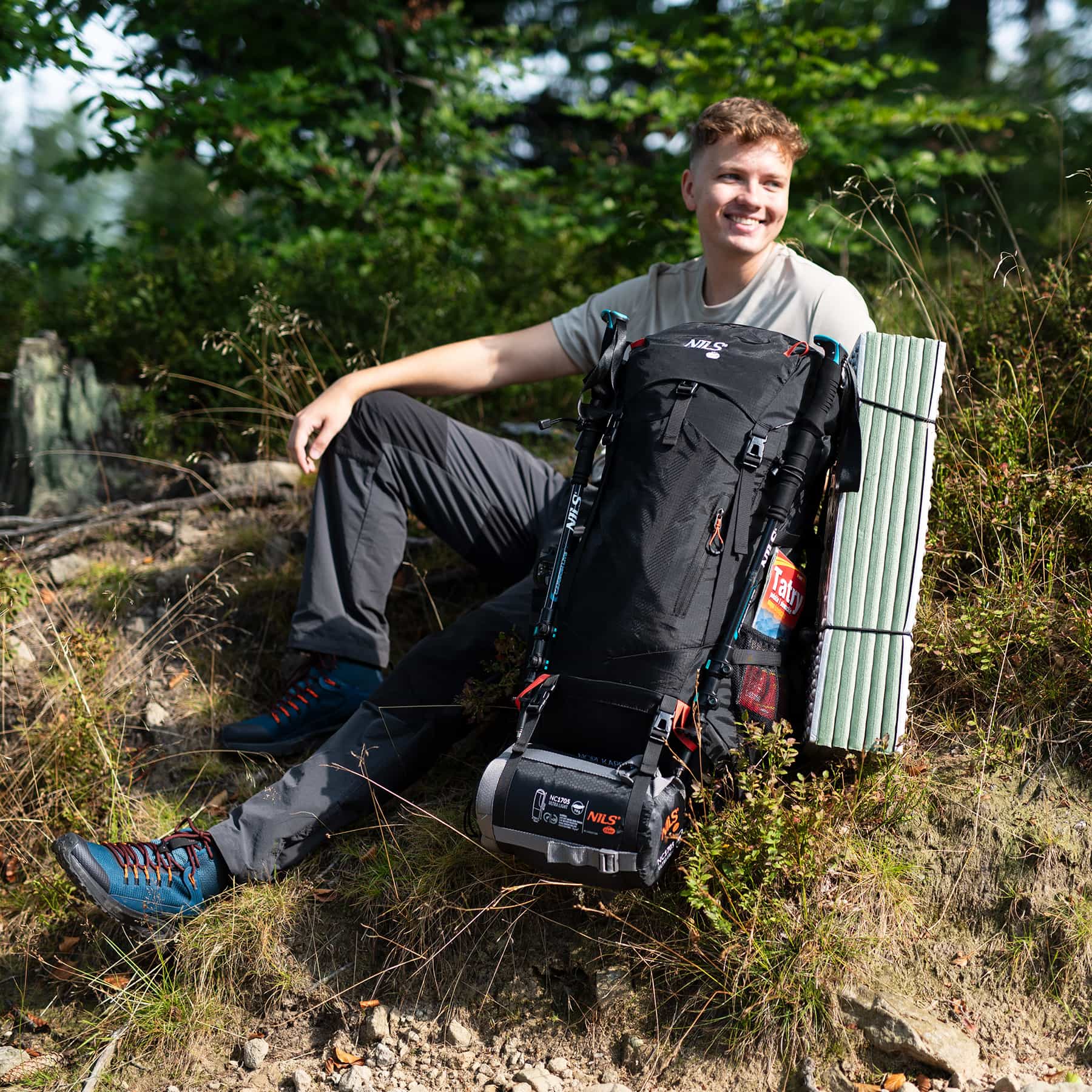 Nils Camp NC1992 Tourist Backpack Nordkapp 65L - black, perfect for expeditions 8