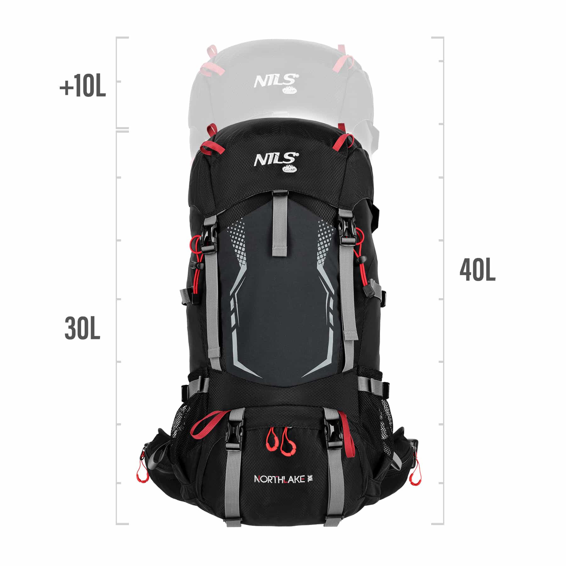 Nils Camp Northlake 30L+10 Hiking Backpack - perfect for any adventure 8