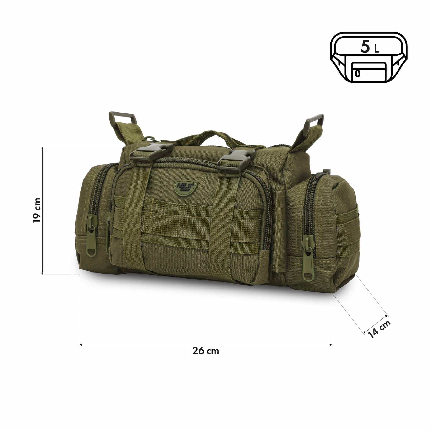 Nils Camp NC3907 XL Green hip bag - ideal for trips 4