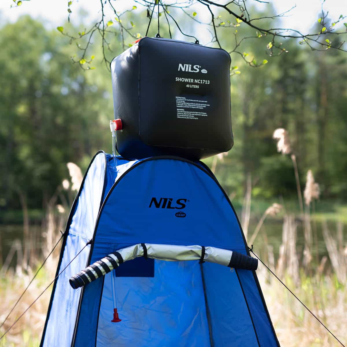 Nils Camp NC1706 - Blue Self-Deploying Changing Room 4