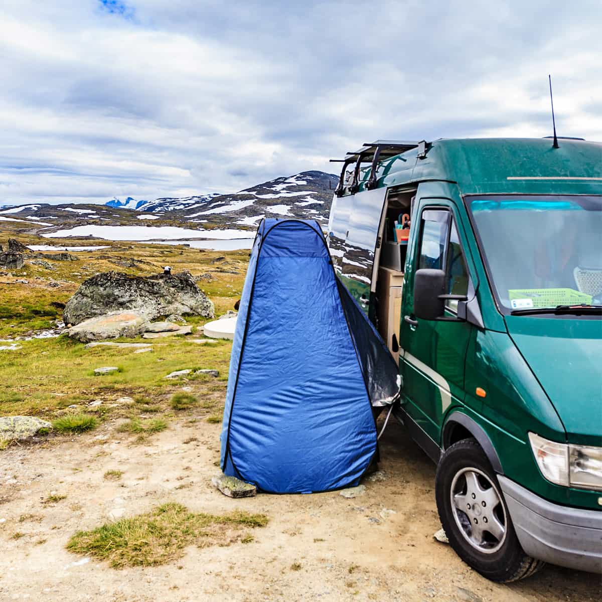 Nils Camp NC1706 - Blue Self-Deploying Changing Room 5