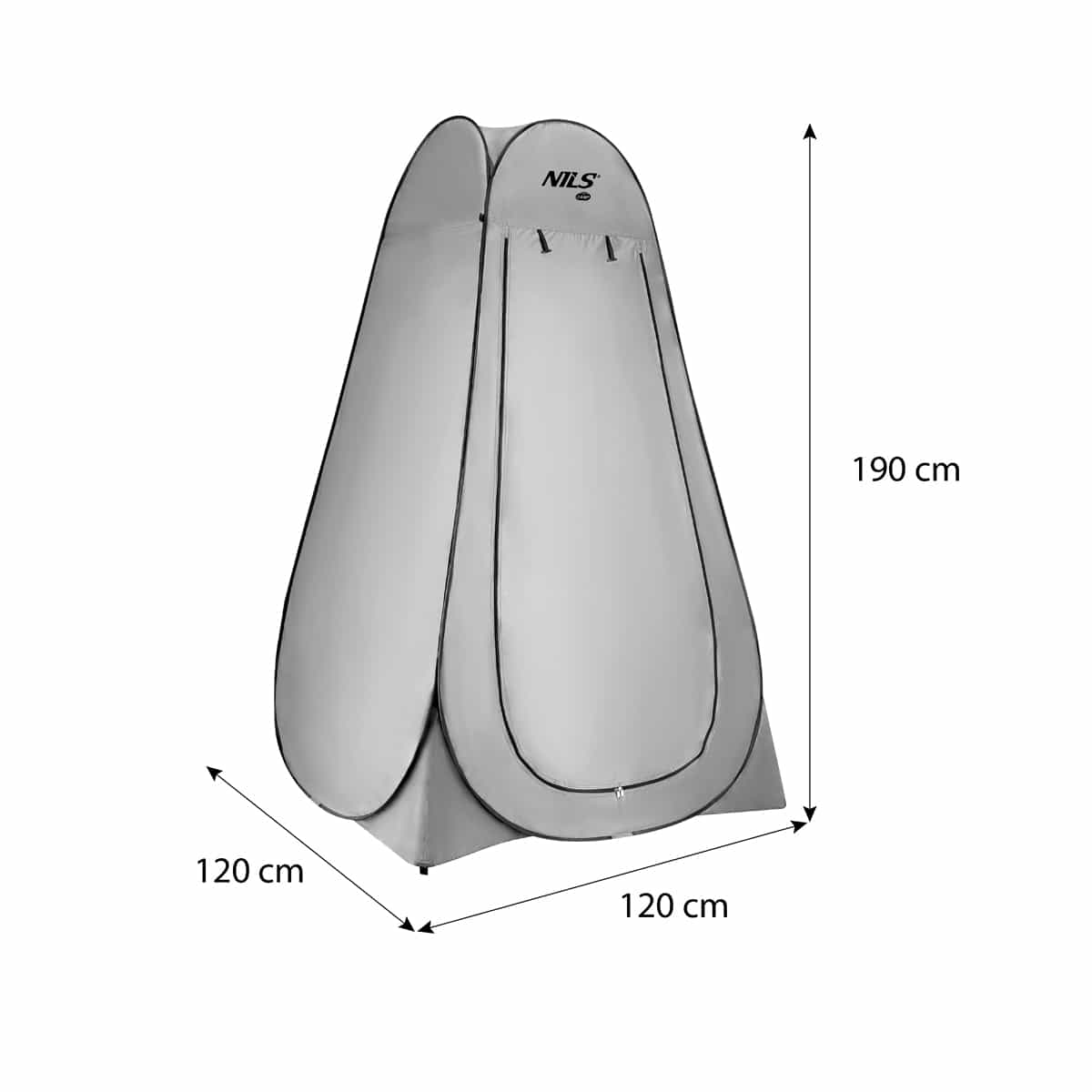 NILS CAMP Grey portable changing room - perfect for beach and camping 6