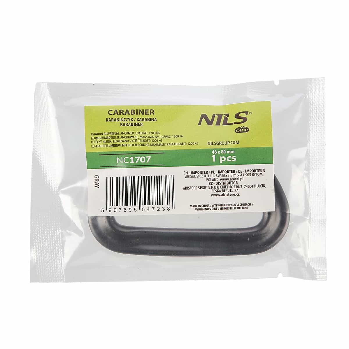 NILS CAMP Grey Carabiner 12 KN - durable and reliable 5