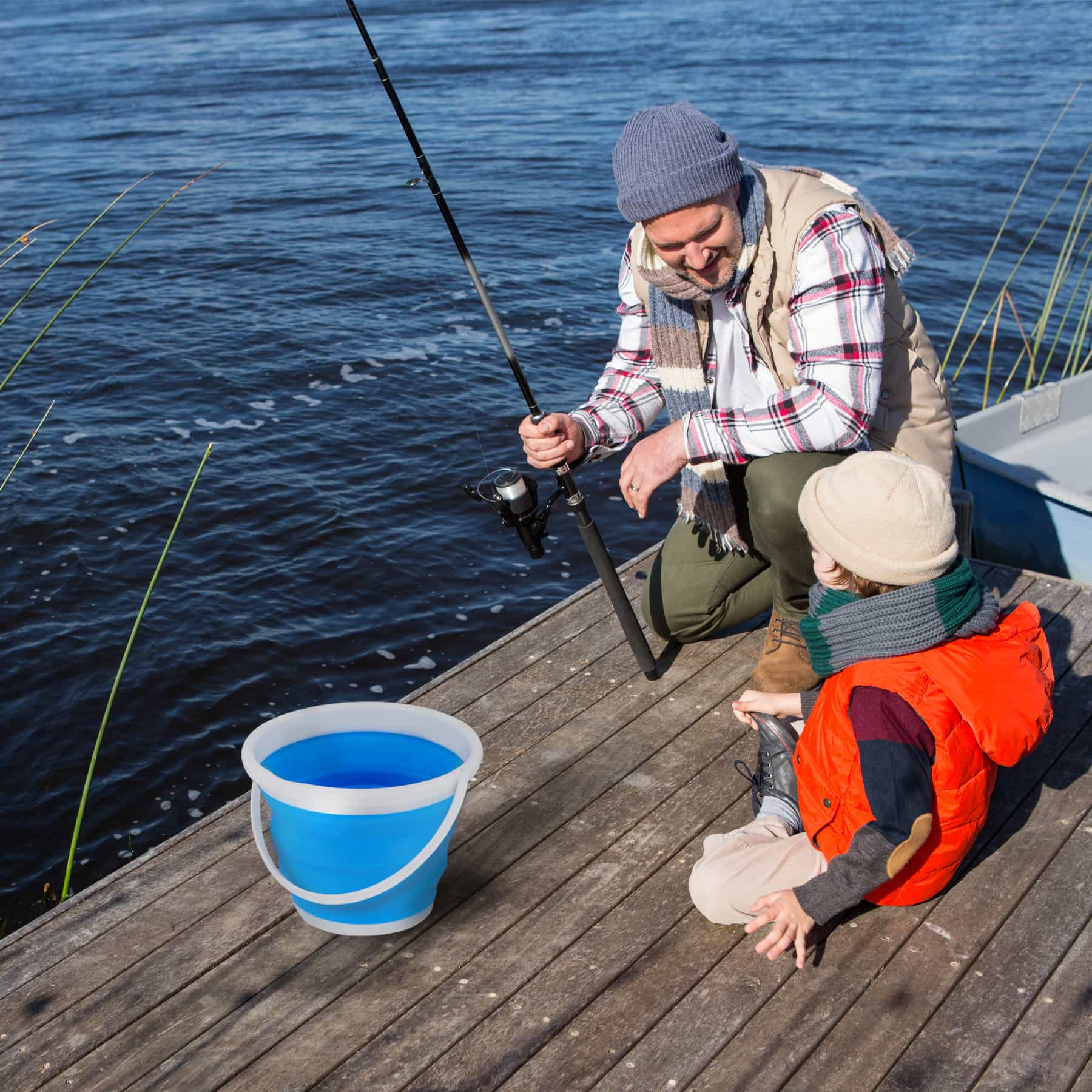 NILS CAMP NC1731 Folding Bucket 10L - ideal for camping 7