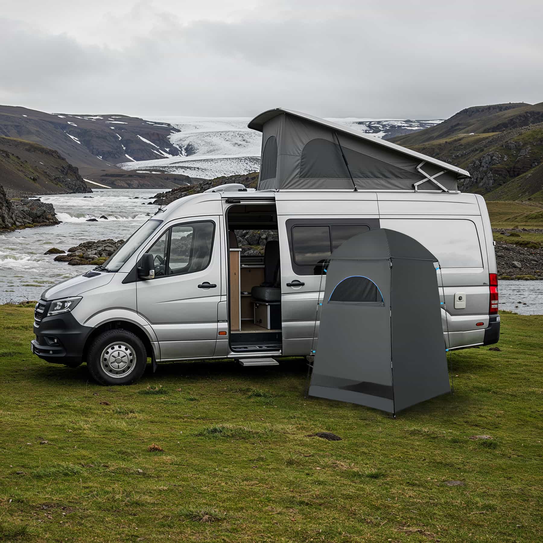 Nils Camp NC3025 Tourist changing room XL grey - ideal for camping 5