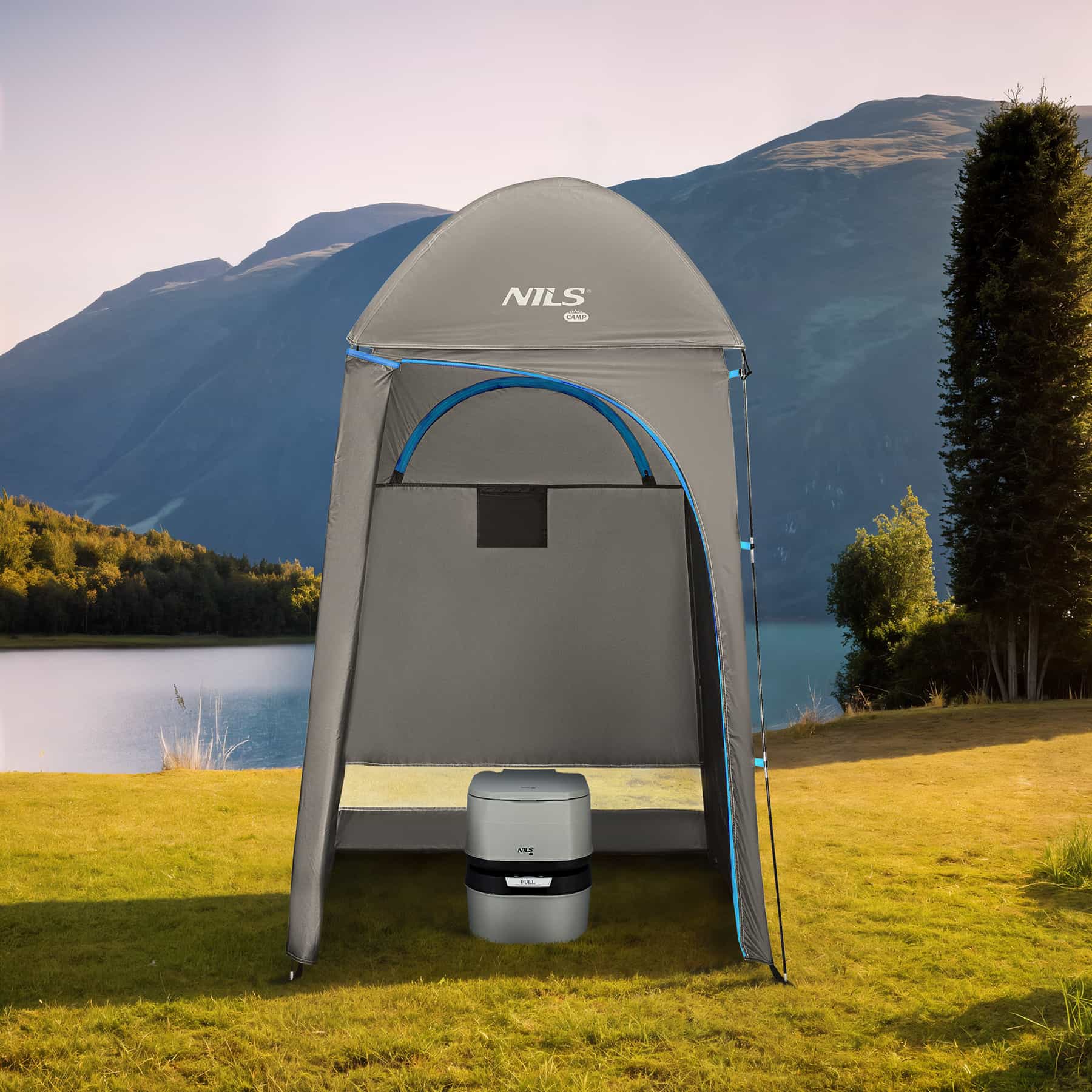 Nils Camp NC3025 Tourist changing room XL grey - ideal for camping 6