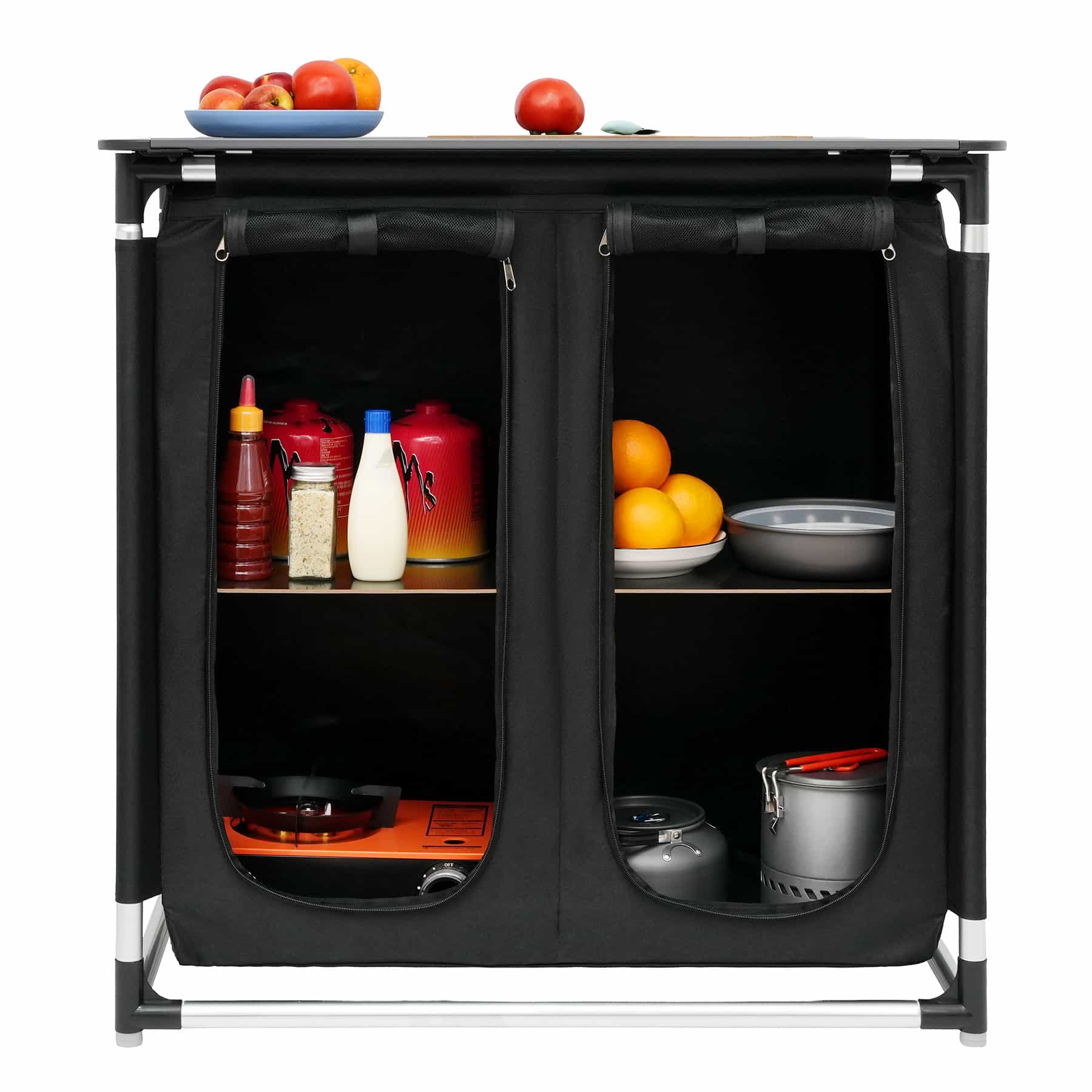 Nils Camp NC3032 Folding Camping Cabinet with Countertop - perfect for camping 4