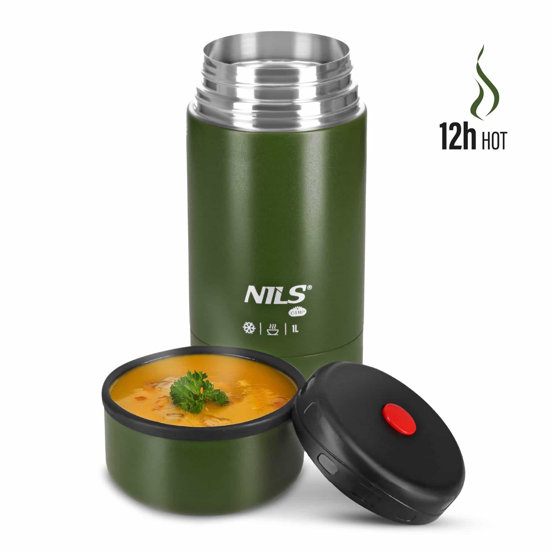 Nils Camp Food Thermos NC3802 - 1000ml green, perfect for any season 8