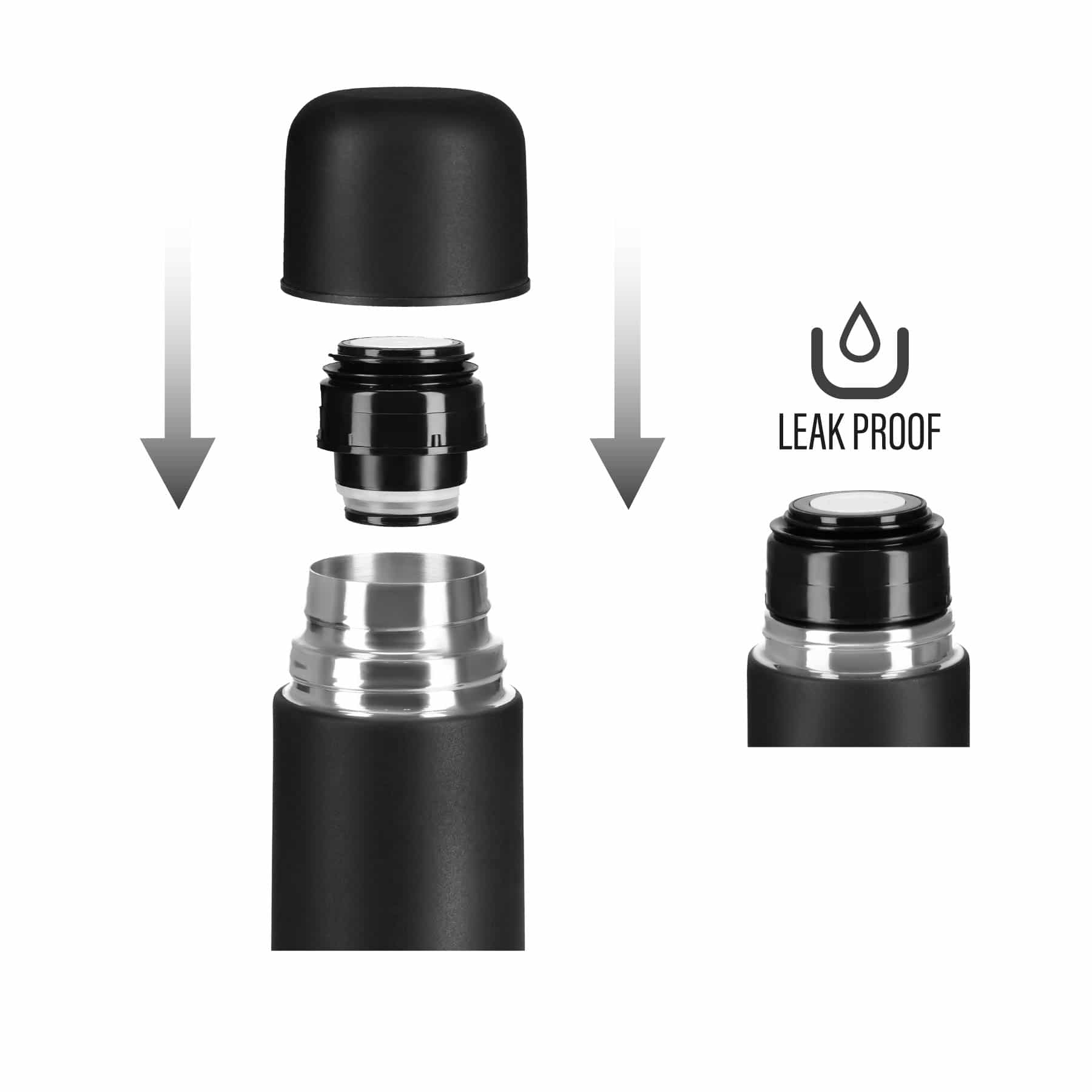 Nils Camp NC3804 Travel thermos 1000 ml black - reliable companion for every trip 7