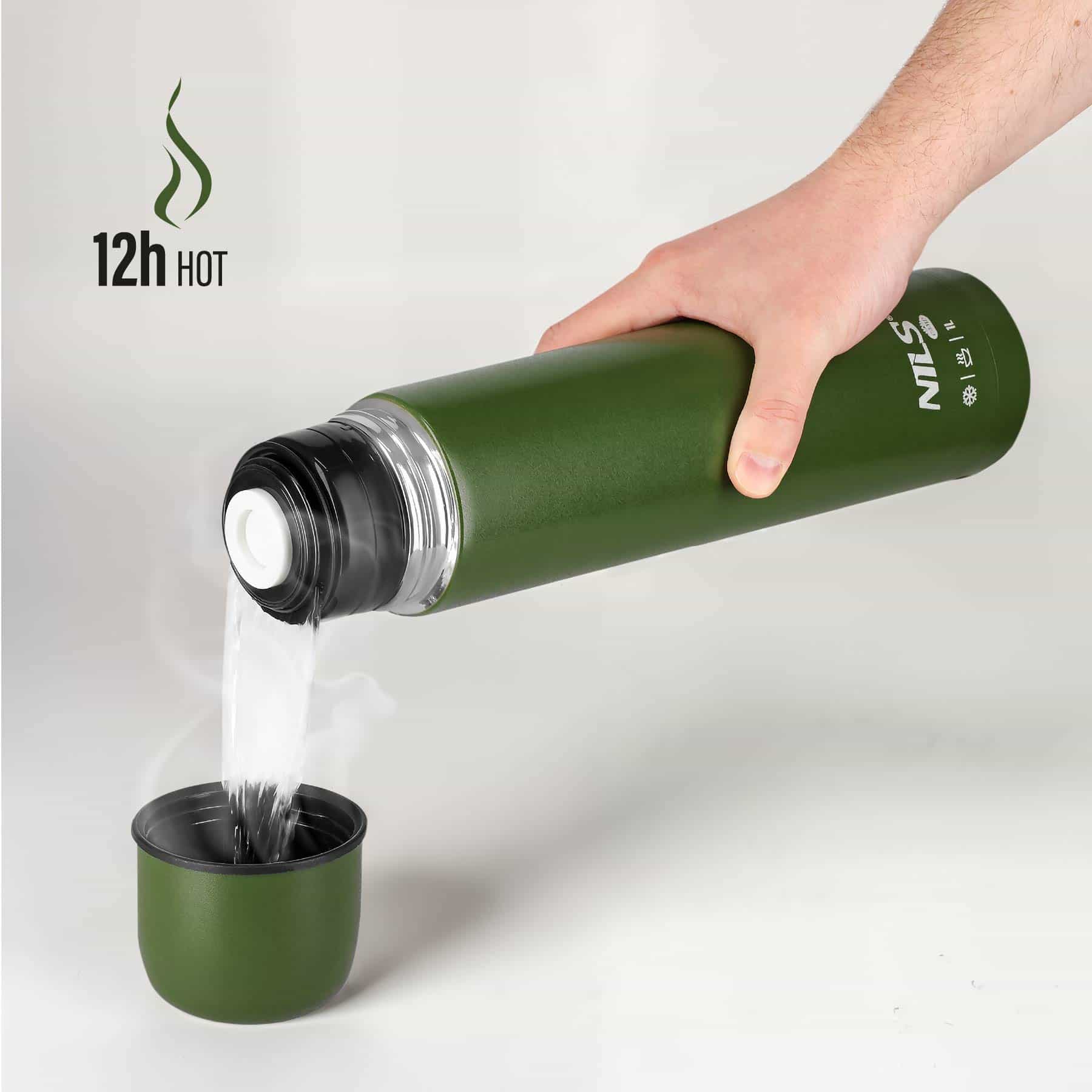 Nils Camp Travel Thermos 1000 ml Green - Perfect for trips 6