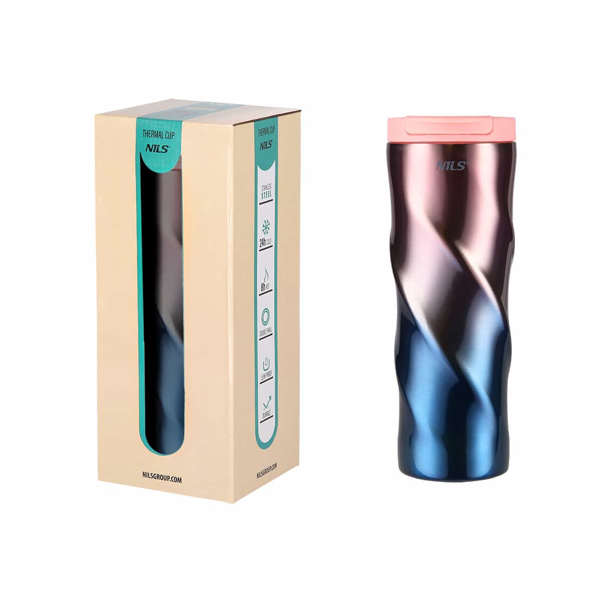 Nils NCB22 Pink Thermal Mug 500 ml - perfect for any occasion 2