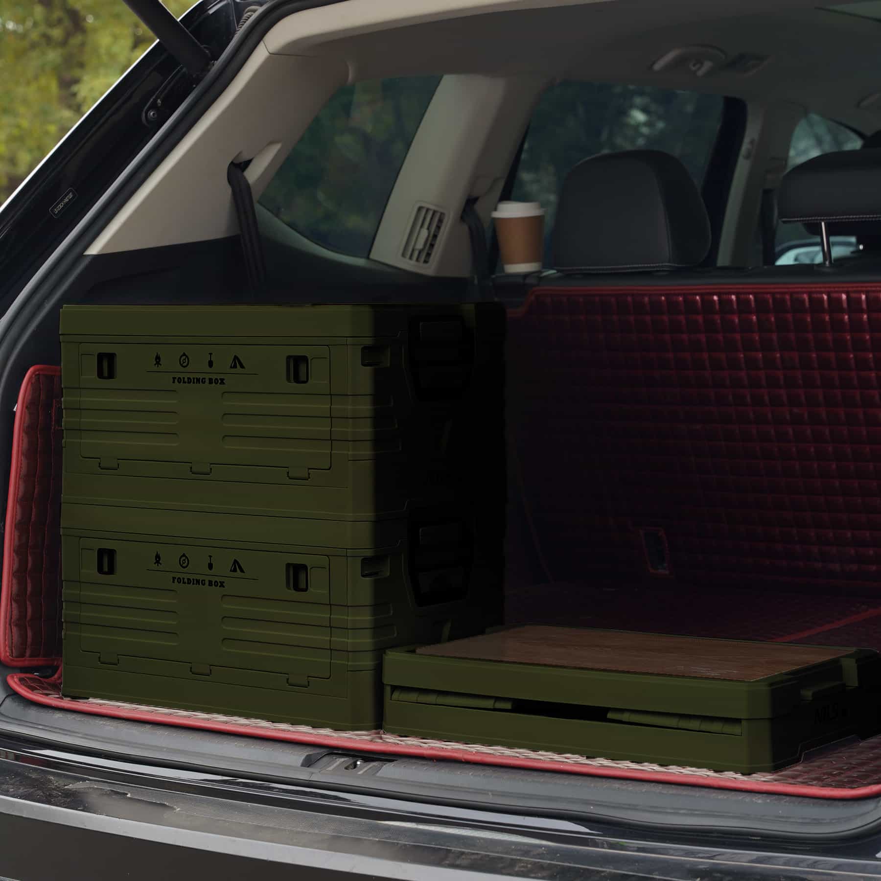 Nils Camp Foldable Camping Box with Table Function 2in1 green 4