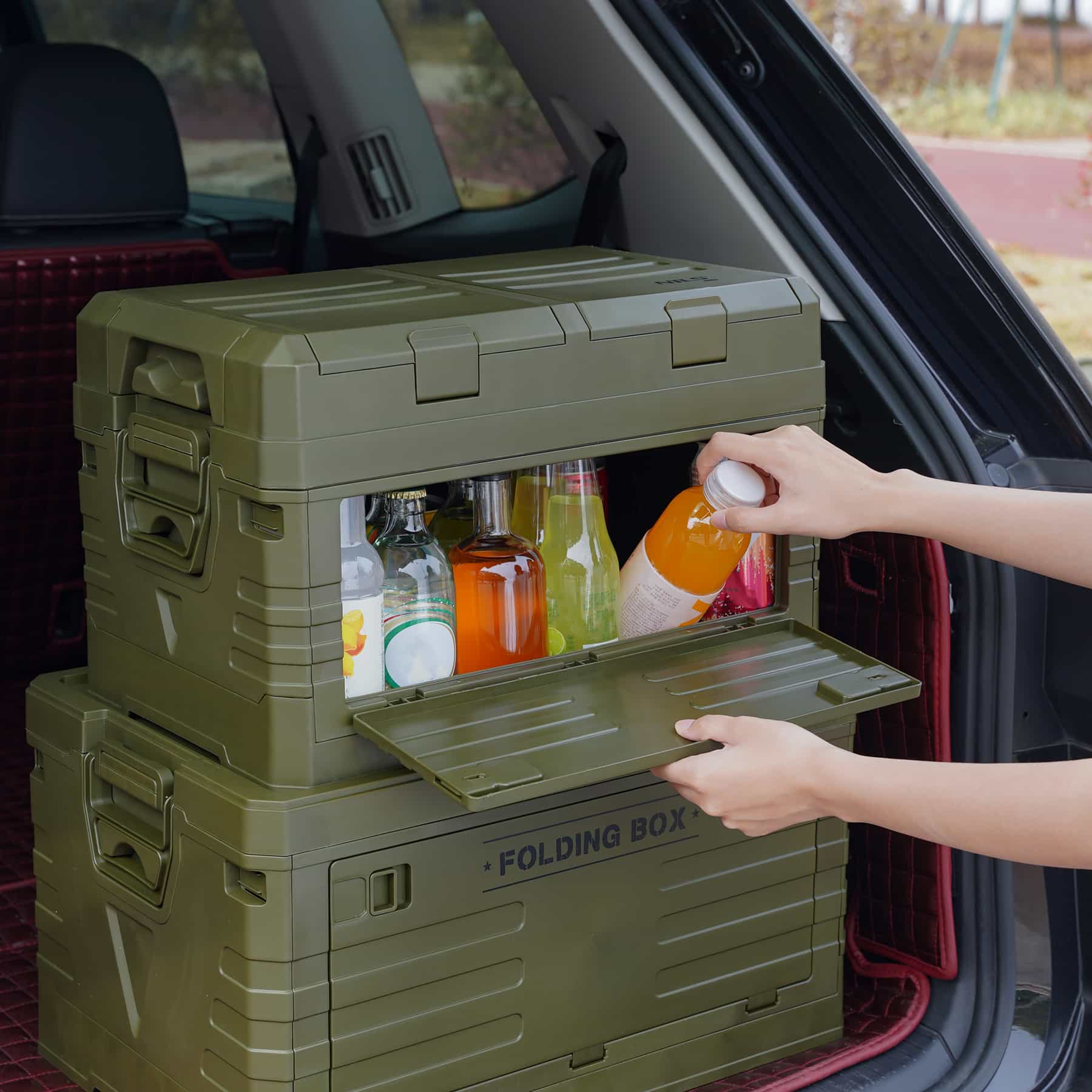 Nils Camp Foldable camping box with lid 42L - ideal for trips 6