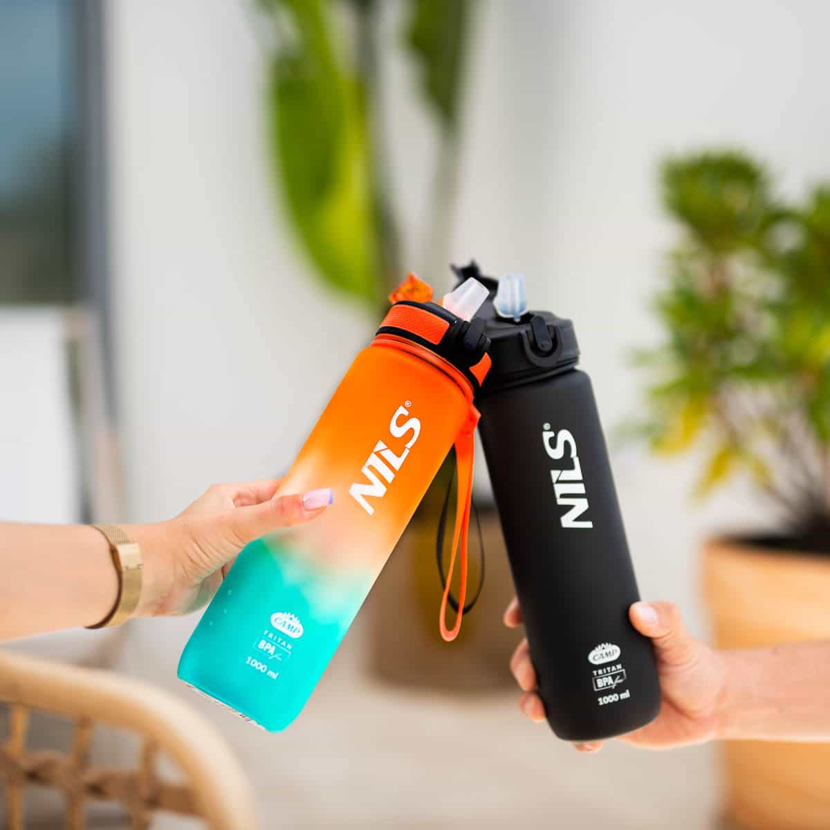 Nils Camp Tritan Bottle NCD68 1000 ml orange-blue 5