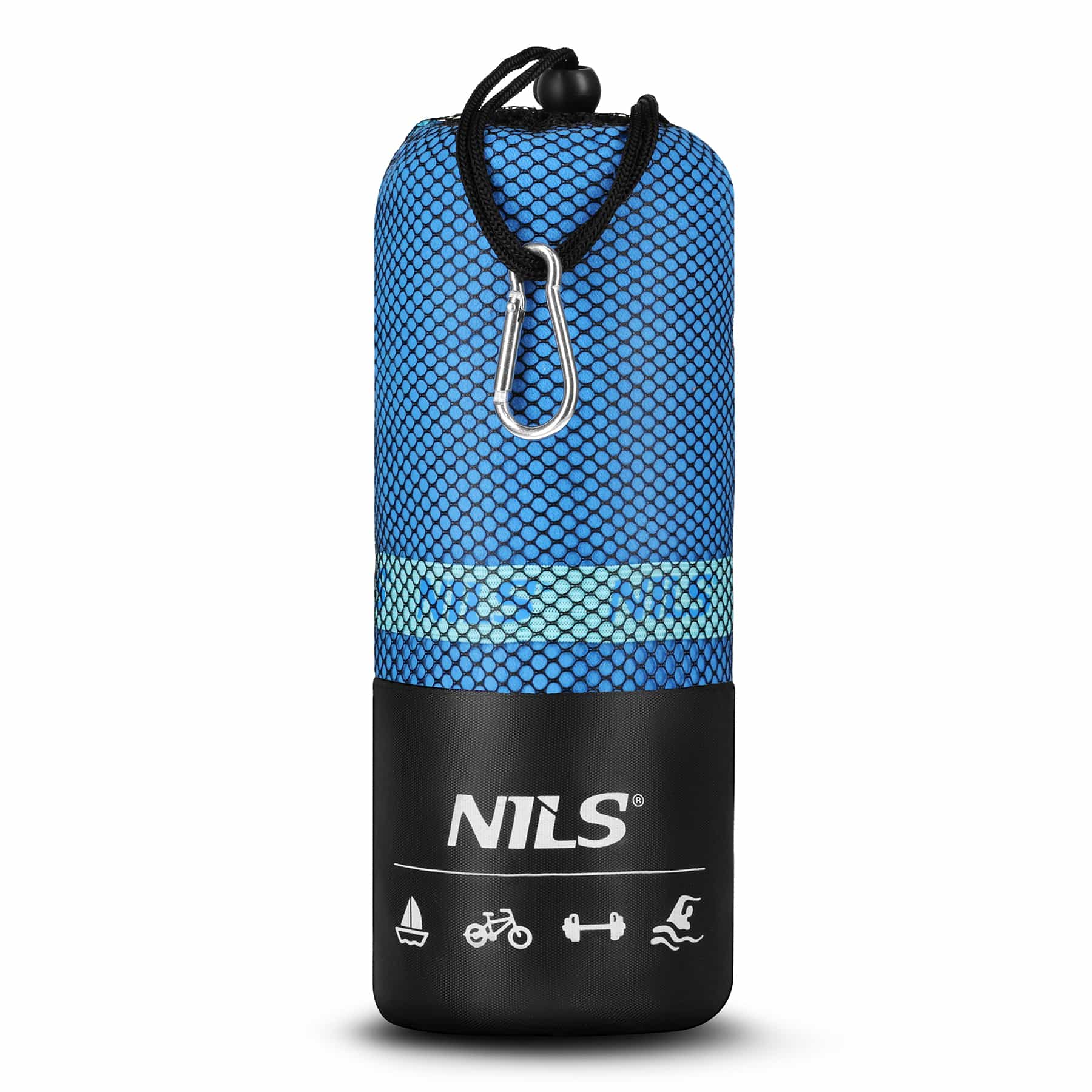 Nils Blue Microfiber Towel 180x100 cm - perfect for pool and beach 7