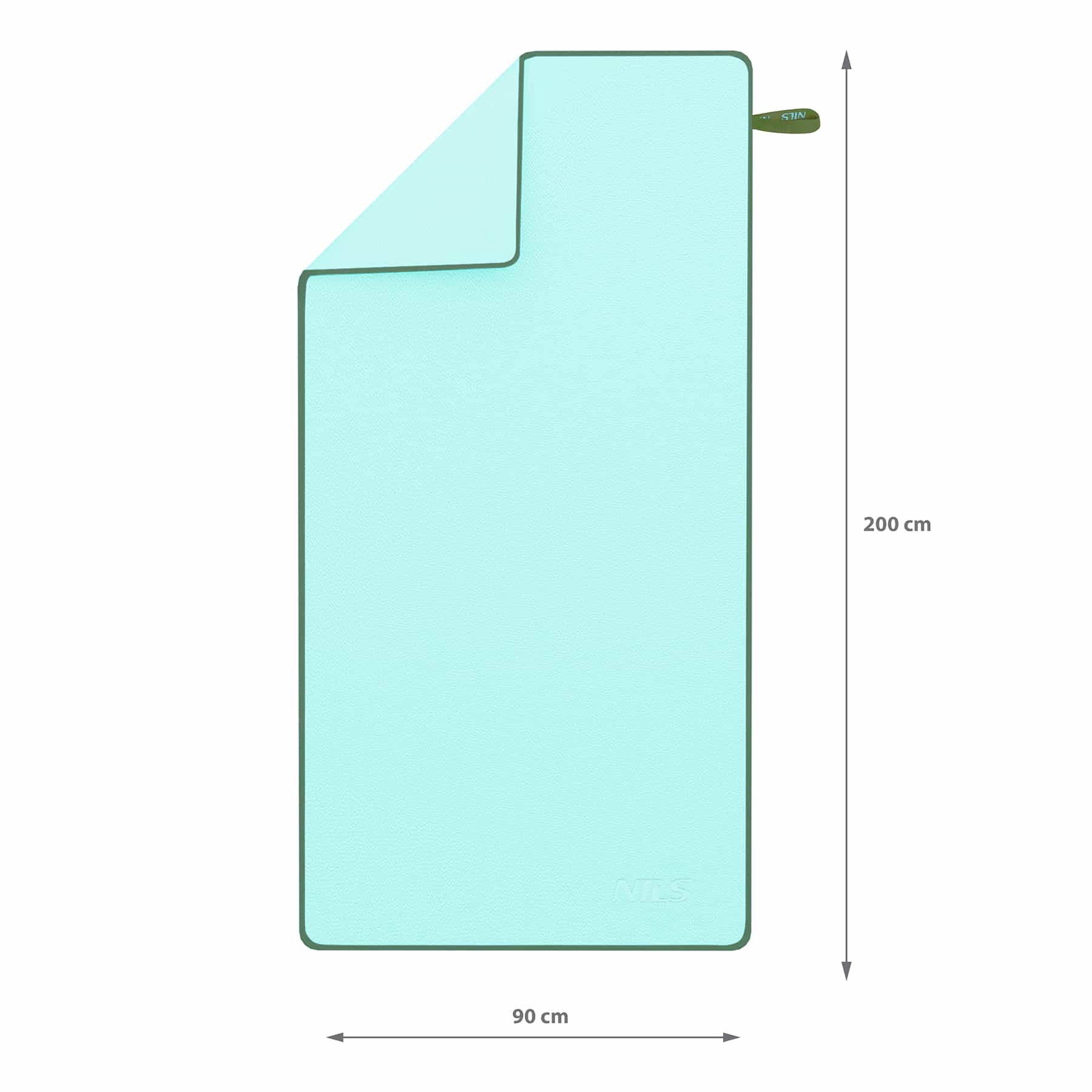 Nils NCR13 Green Microfiber Towel 200x90 cm - perfect for travel 5
