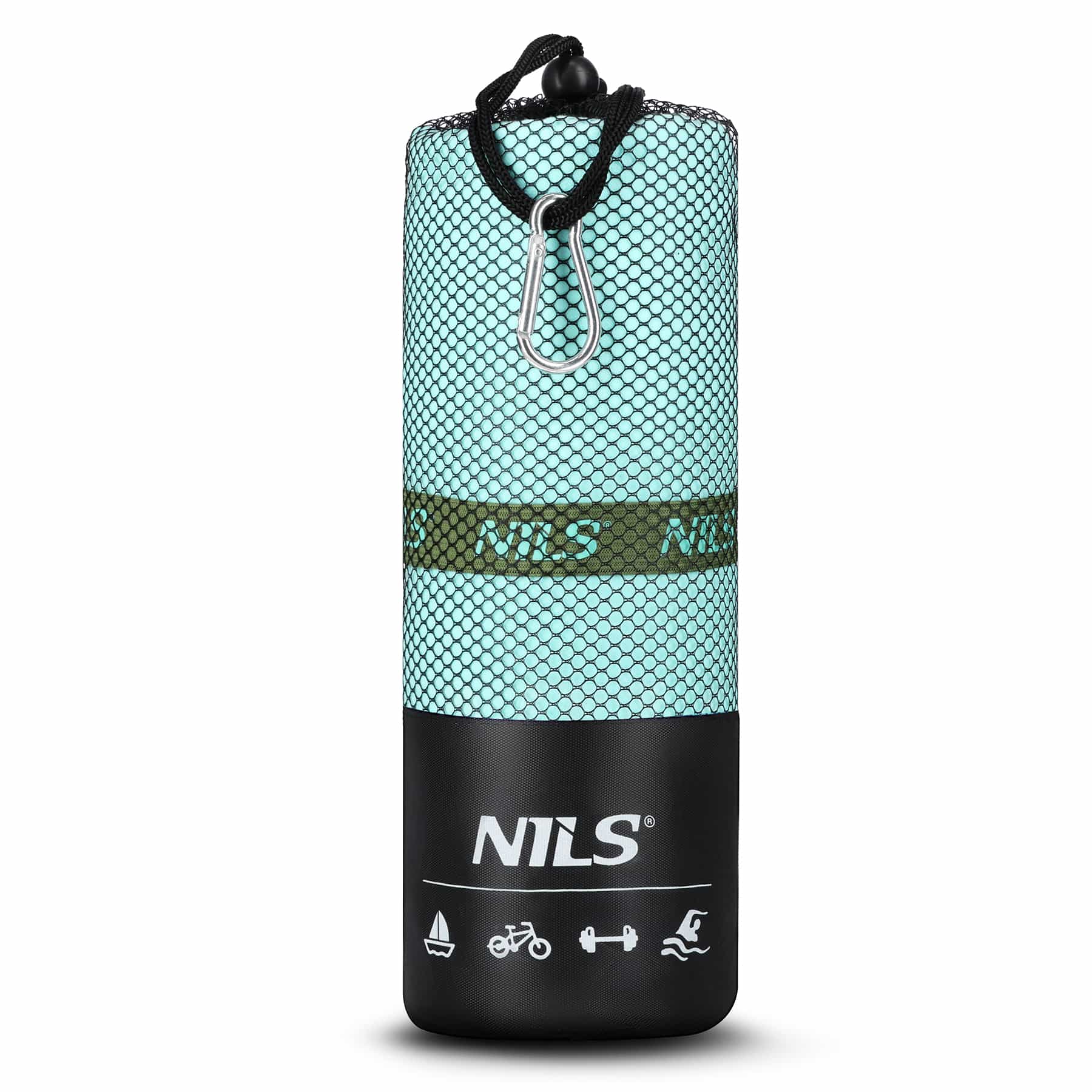 Nils NCR13 Green Microfiber Towel 200x90 cm - perfect for travel 7