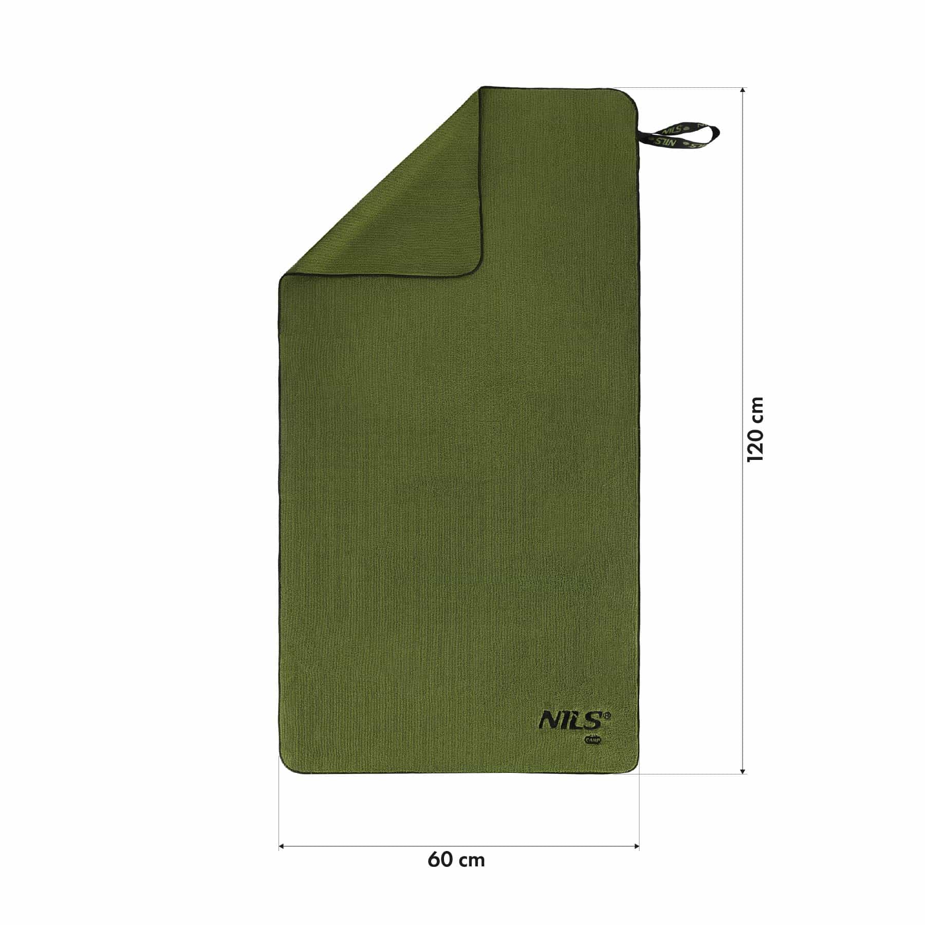 Nils Camp NCR15 Microfiber Towel Military Khaki - perfect for trips 4