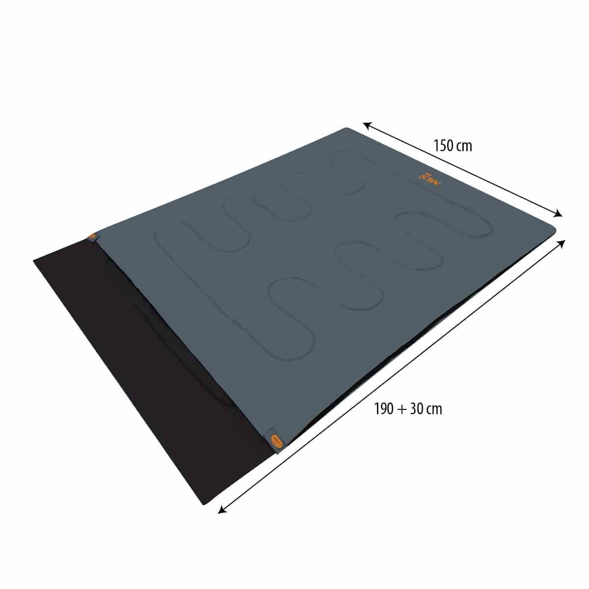 Nils Camp NC2001 - Anthracite-orange double sleeping bag for two people 6