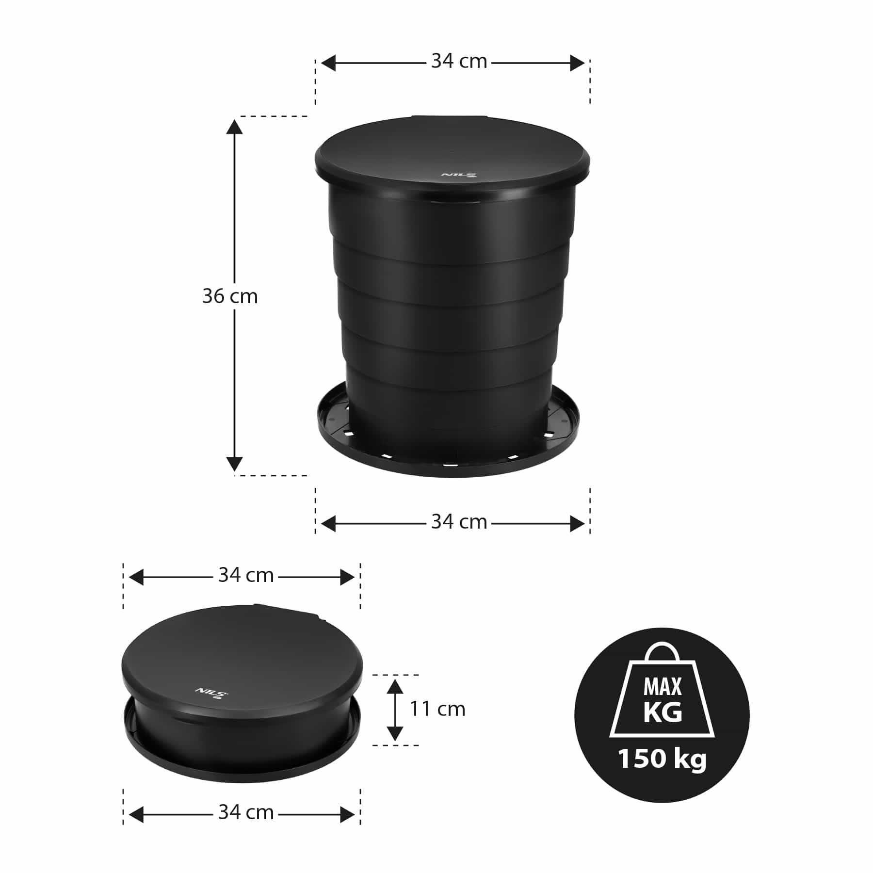 Nils Camp Folding Camping Toilet - Comfort on the Go 4