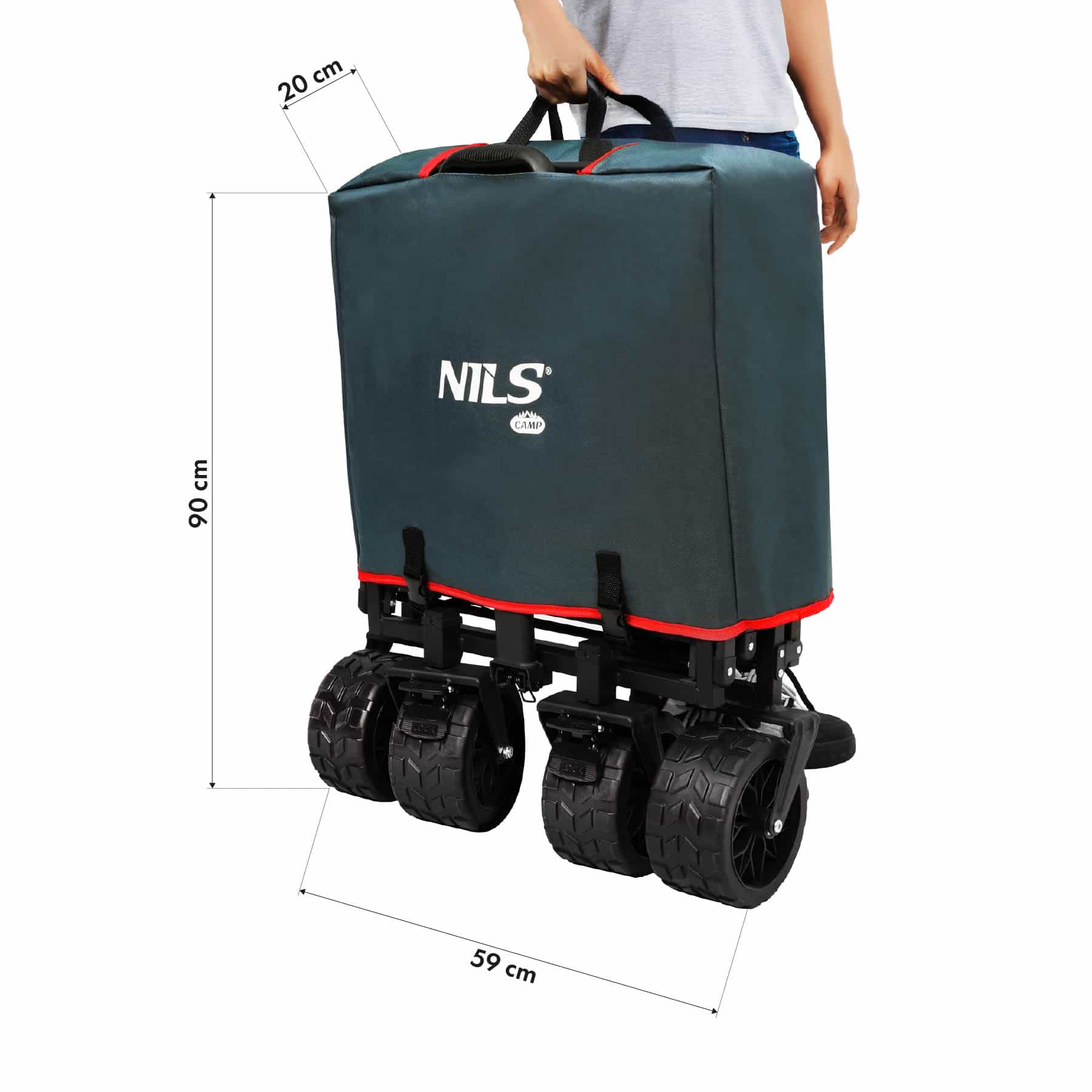 Nils Camp Folding transport trolley anthracite 160L 5