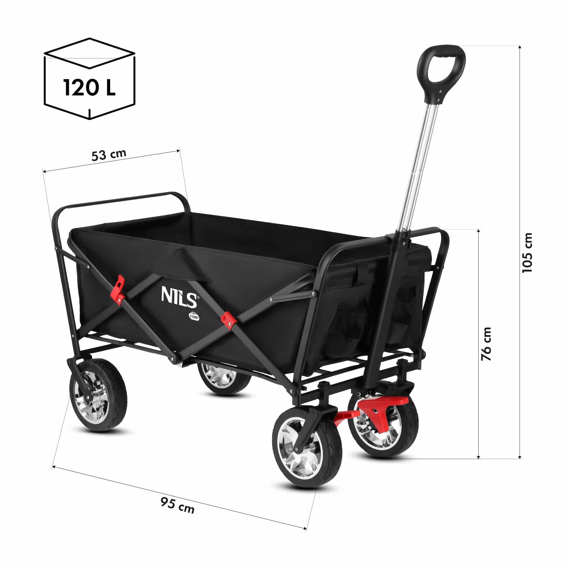 Nils Camp Foldable transport trolley - ideal for trips 8