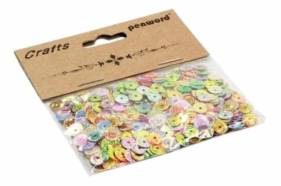 Sequins - round 4 mm 8 g - add sparkle to your projects! 1