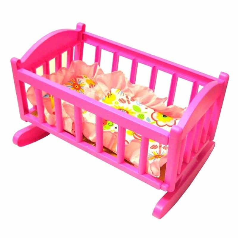 Wooden doll cradle - perfect for playing house 1
