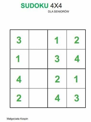 Czas Seniora Sudoku for Seniors 4x4 - exercise your mind and have fun! 1