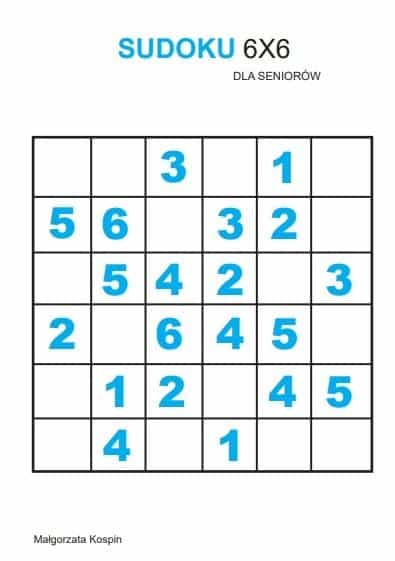 Czas Seniora Sudoku 6x6 - Large logic puzzles for seniors 1
