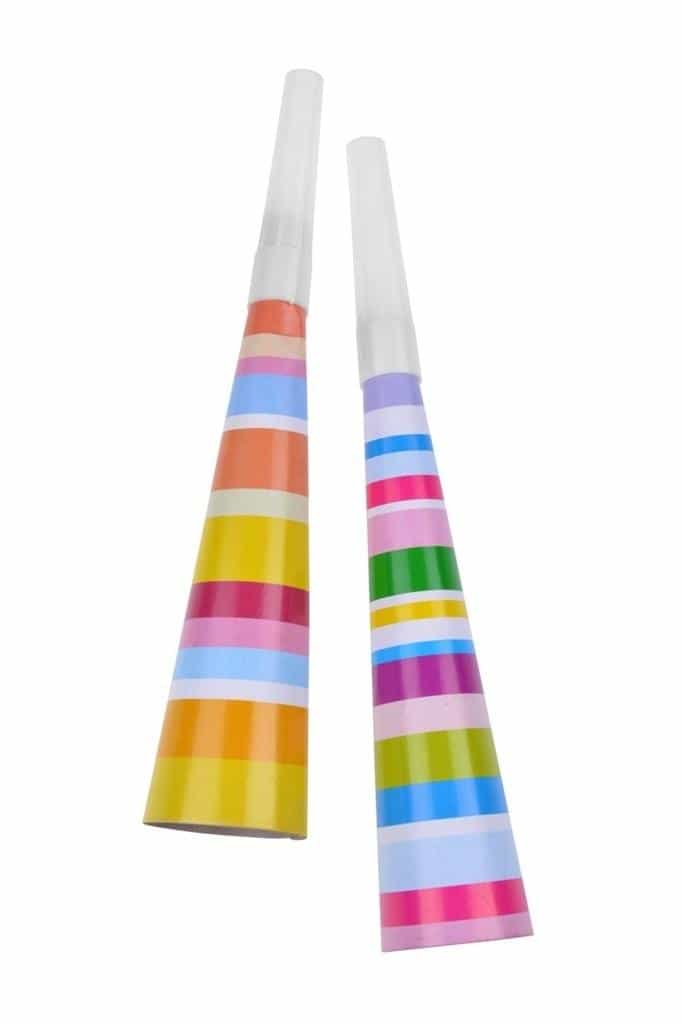 Arpex Colorful paper trumpets 2 pieces - perfect for parties 1