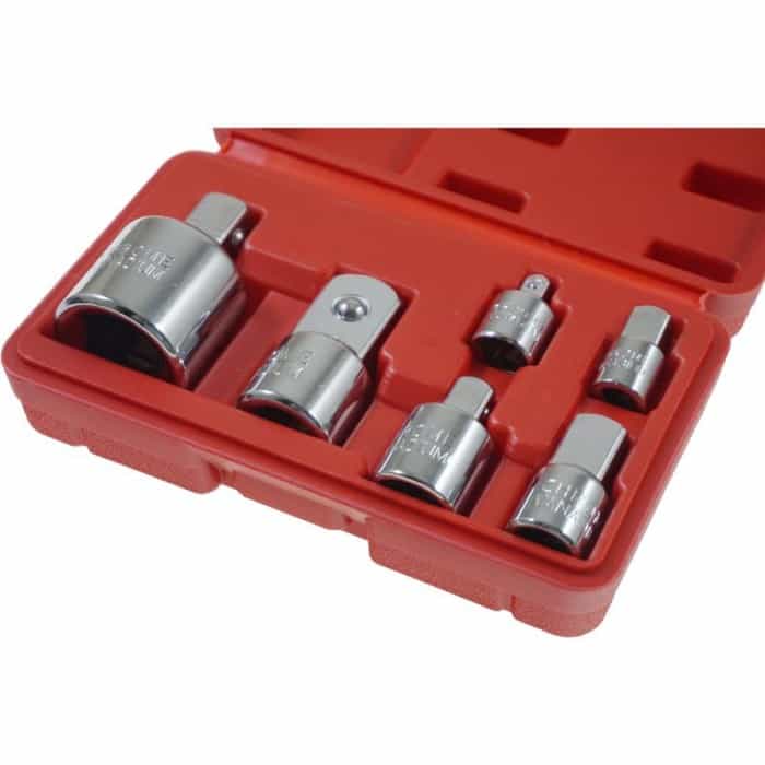 Set of reduction adapters for socket wrenches 6 pieces 7