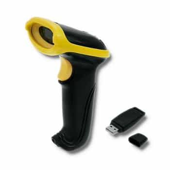 Qoltec Wireless 1D Barcode Scanner 100m Range 10