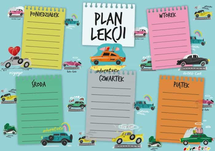 A5 Timetable - Cars - ideal for motorsport fans 2