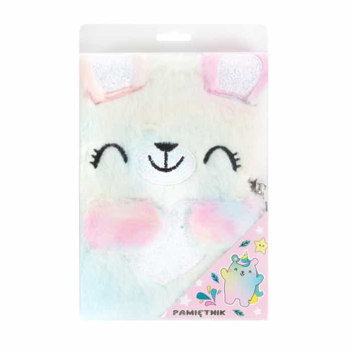 Plush diary with lock Bear - ideal for a gift 2