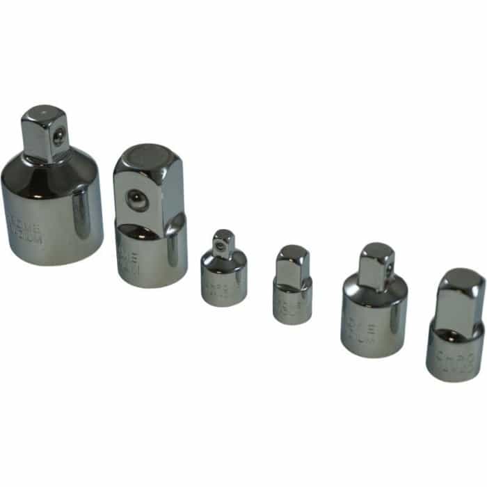 Set of reduction adapters for socket wrenches 6 pieces 8