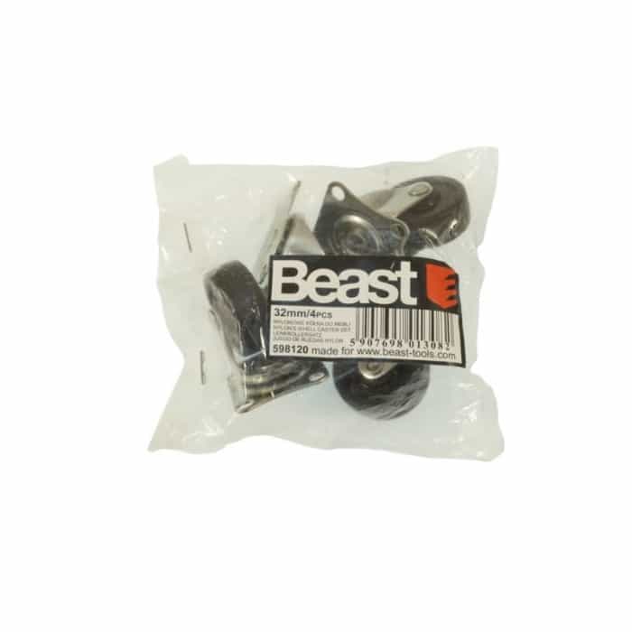 Furniture Workshop Rubber Swivel Castors 30 mm - 4 pieces swivel 4