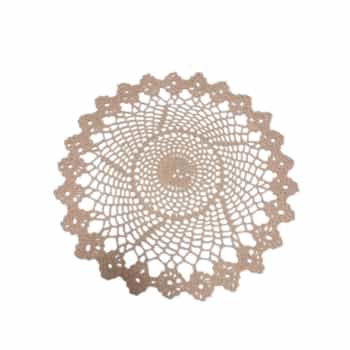 Ecru Lace Napkins 25cm - Elegant Table Decoration 2