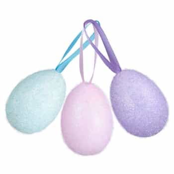 Glitter Eggs - Easter decoration 3 pieces 2
