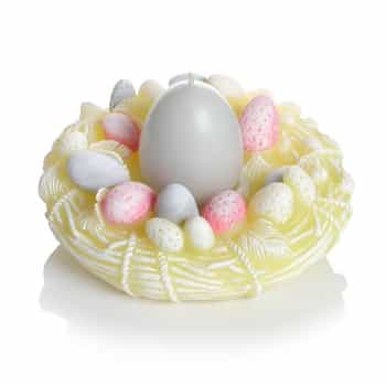 Candle Egg Gray in Wreath - Easter Decoration 2