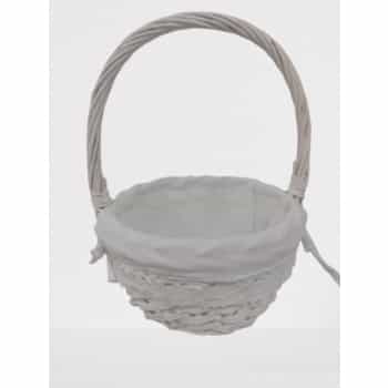 White wicker basket - ideal for storage and decoration 2