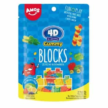 Żelki AMOS 4D Blocks 100g 2
