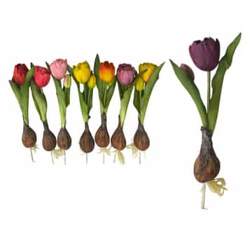 Artificial silicone tulip with bulb 30 cm - ideal for decoration 2