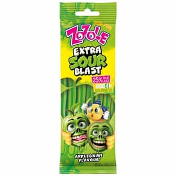 Zozole Jellies Extra Sour Blast - Apple-Kiwi 75g - Sour taste explosion 2