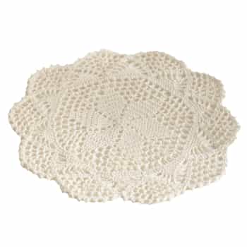 Beige Lace Doily 30x30 cm - elegant table decoration 2