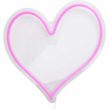 KOOPMAN LED Neon Heart - Wall decoration 34x32 cm 2