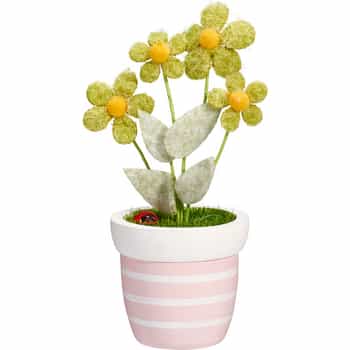 Felt flower in pot - charming decoration for any interior 2