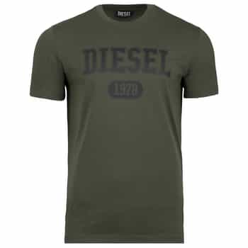 DIESEL Men's T-shirt green - classic cotton tee 2
