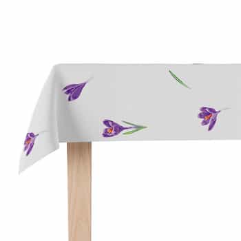 Polyester Tablecloth Crocuses - Spring table decoration 2