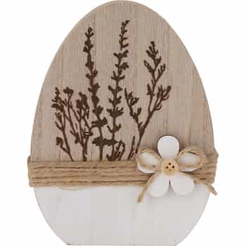 Wooden egg with flower - spring decoration 2